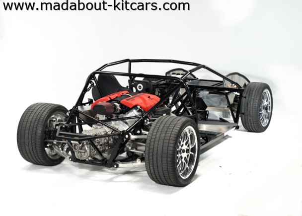 Factory Five Racing UK GTM Supercar Chassis showing LS engine